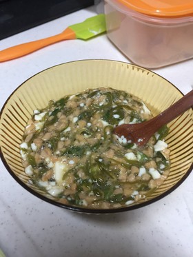 ぶっかけ納豆めかぶ豆腐☆